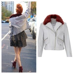 Samantha Sipos Gray “Good Vibes” Leather Jacket